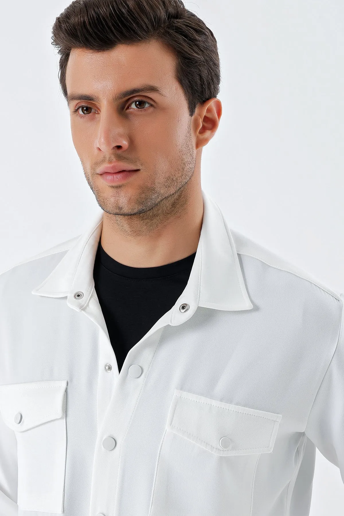 BGD Women Oversized Men's Shirt - White - Avondale