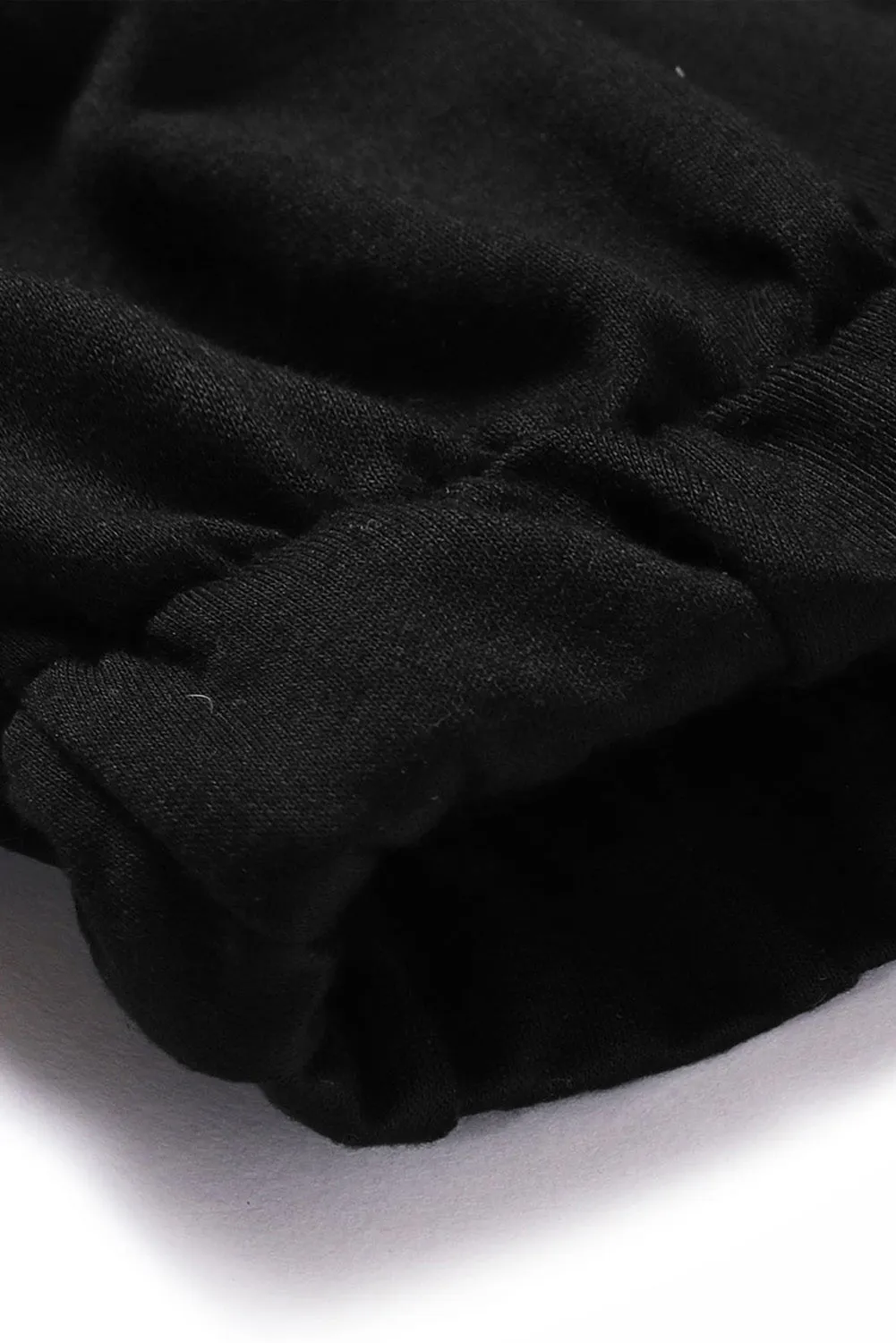 Black Clover Print Pocket Drawstring Waist Men's Sweatpants