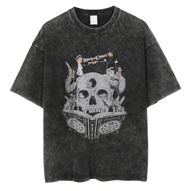 Black Clover Vintage Washed Anime Shirt