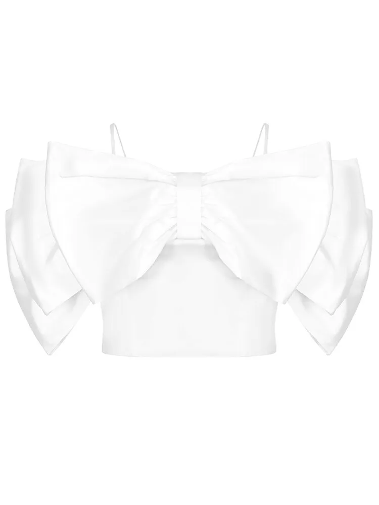 Bow Square Collar Camisole Sweet Top