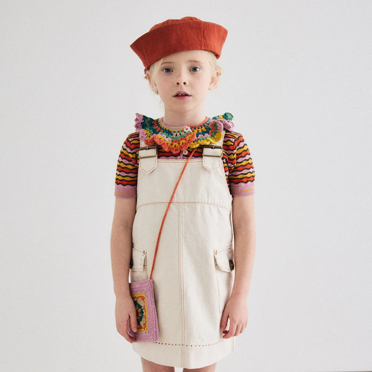 Buckle Jumper Dress in Gesso by Misha & Puff