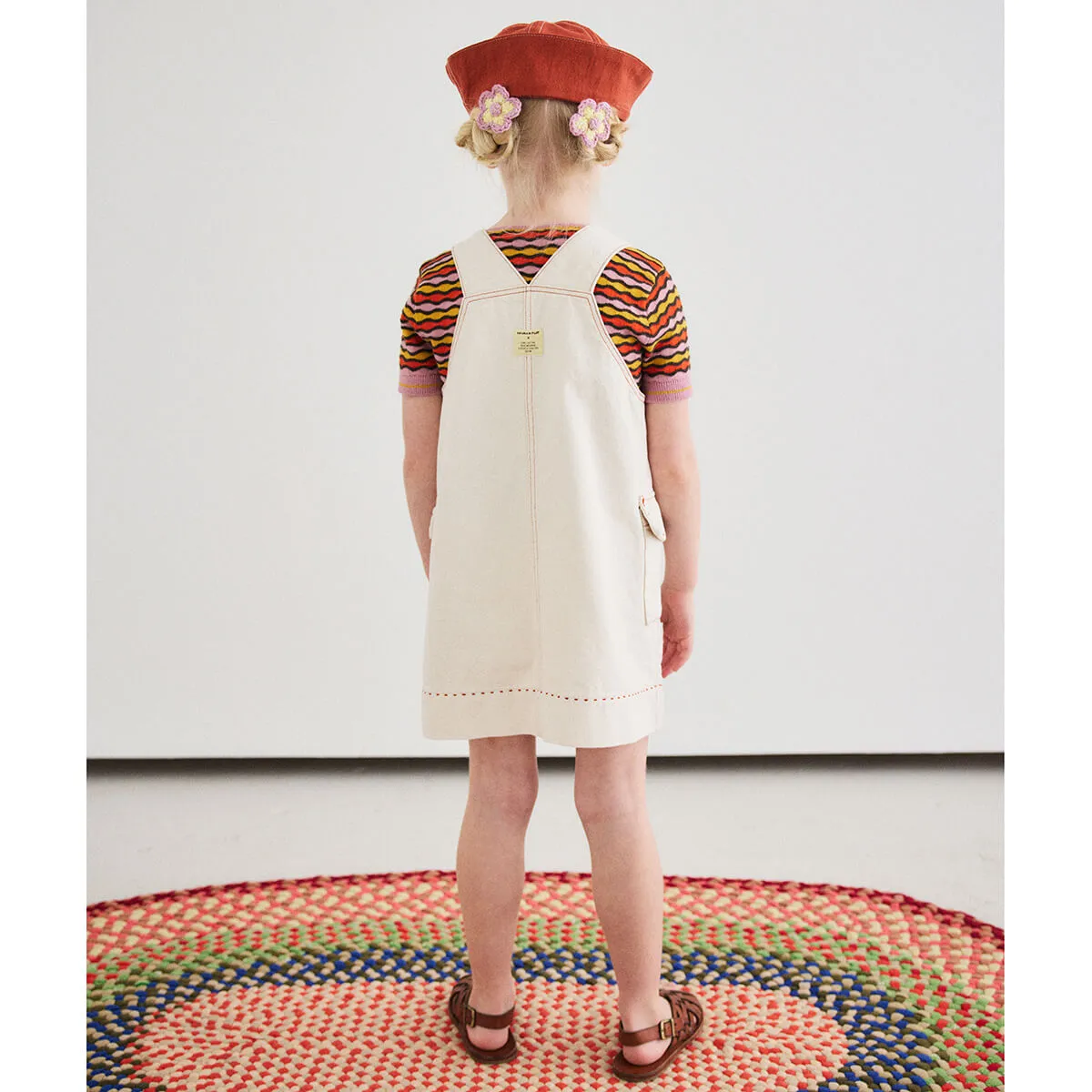Buckle Jumper Dress in Gesso by Misha & Puff