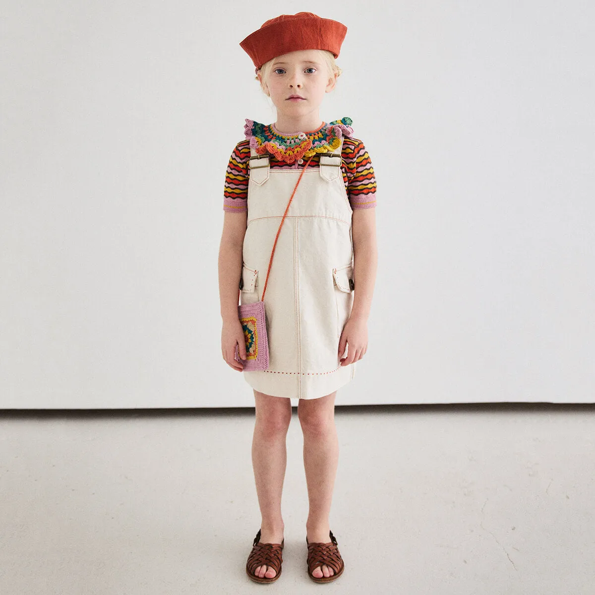 Buckle Jumper Dress in Gesso by Misha & Puff