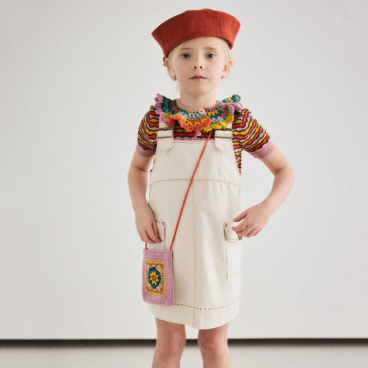 Buckle Jumper Dress in Gesso by Misha & Puff