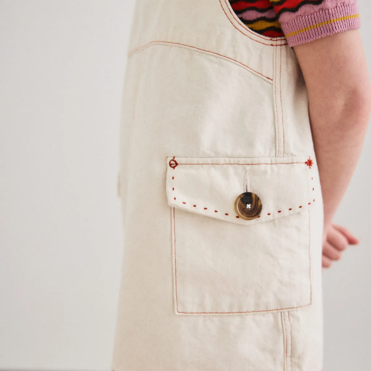 Buckle Jumper Dress in Gesso by Misha & Puff