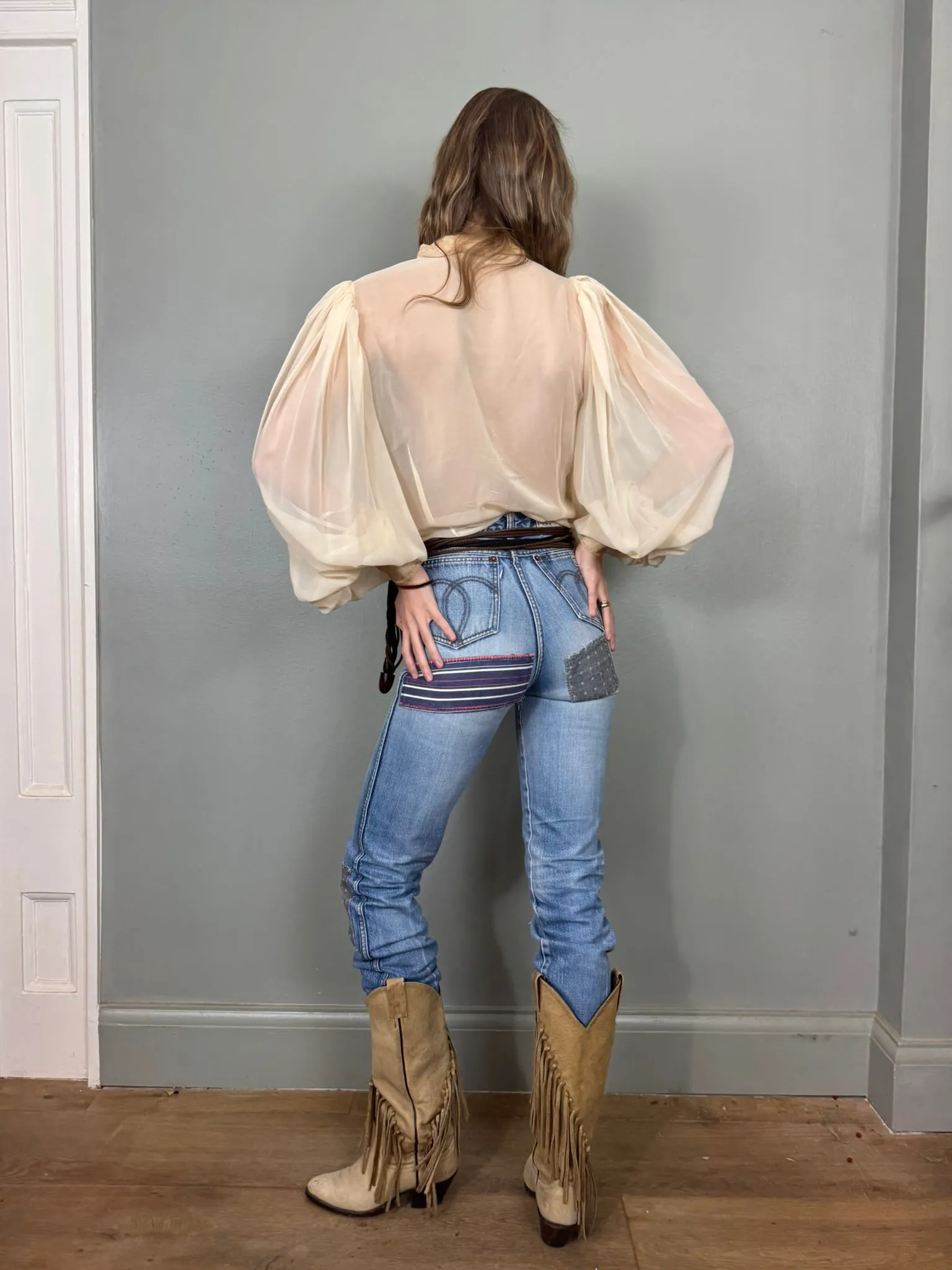 Charlie, 40s lac and chiffon shirt