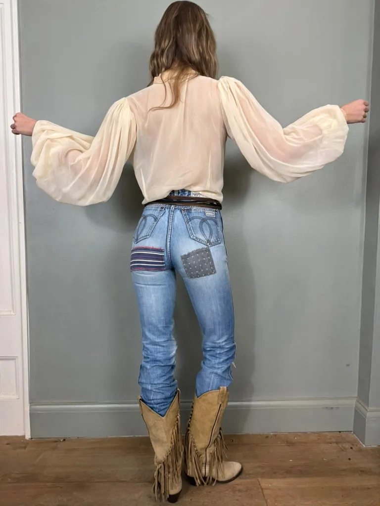 Charlie, 40s lac and chiffon shirt