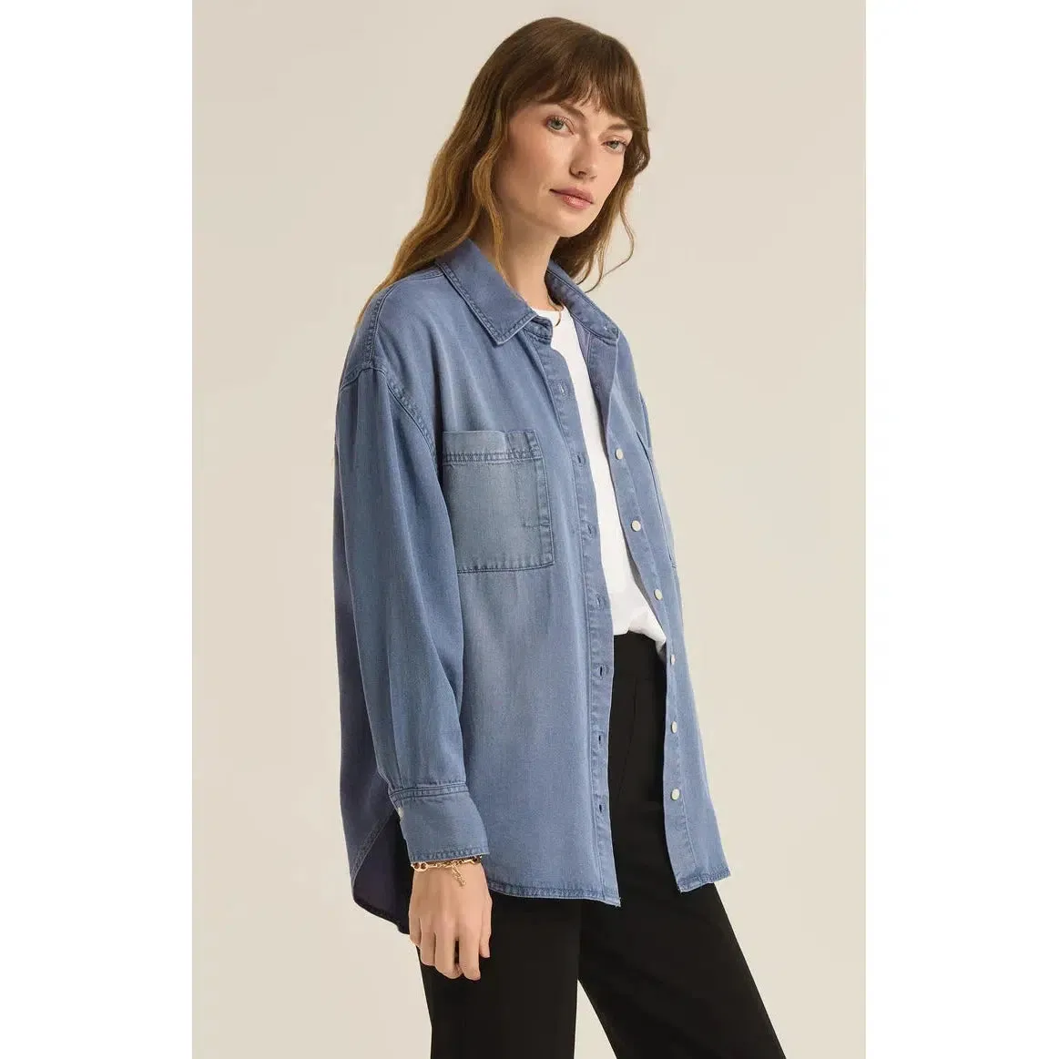COLBIE CHAMBRAY TOP