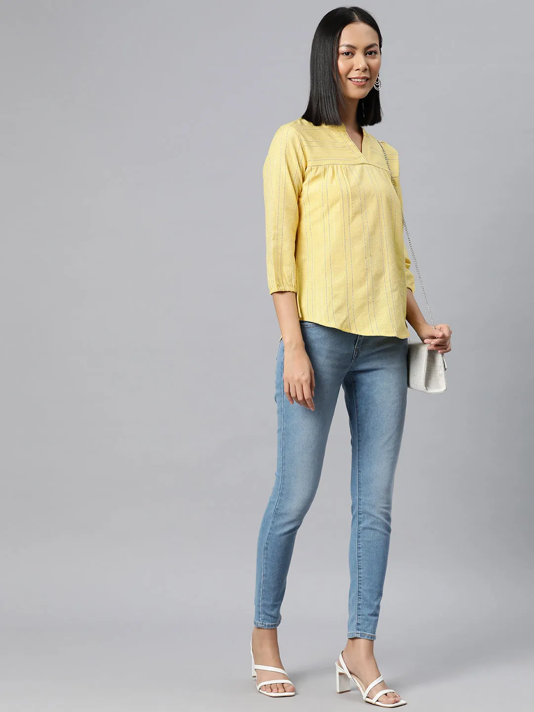 Cottinfab Striped Cotton Top