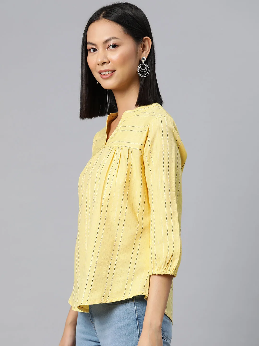 Cottinfab Striped Cotton Top
