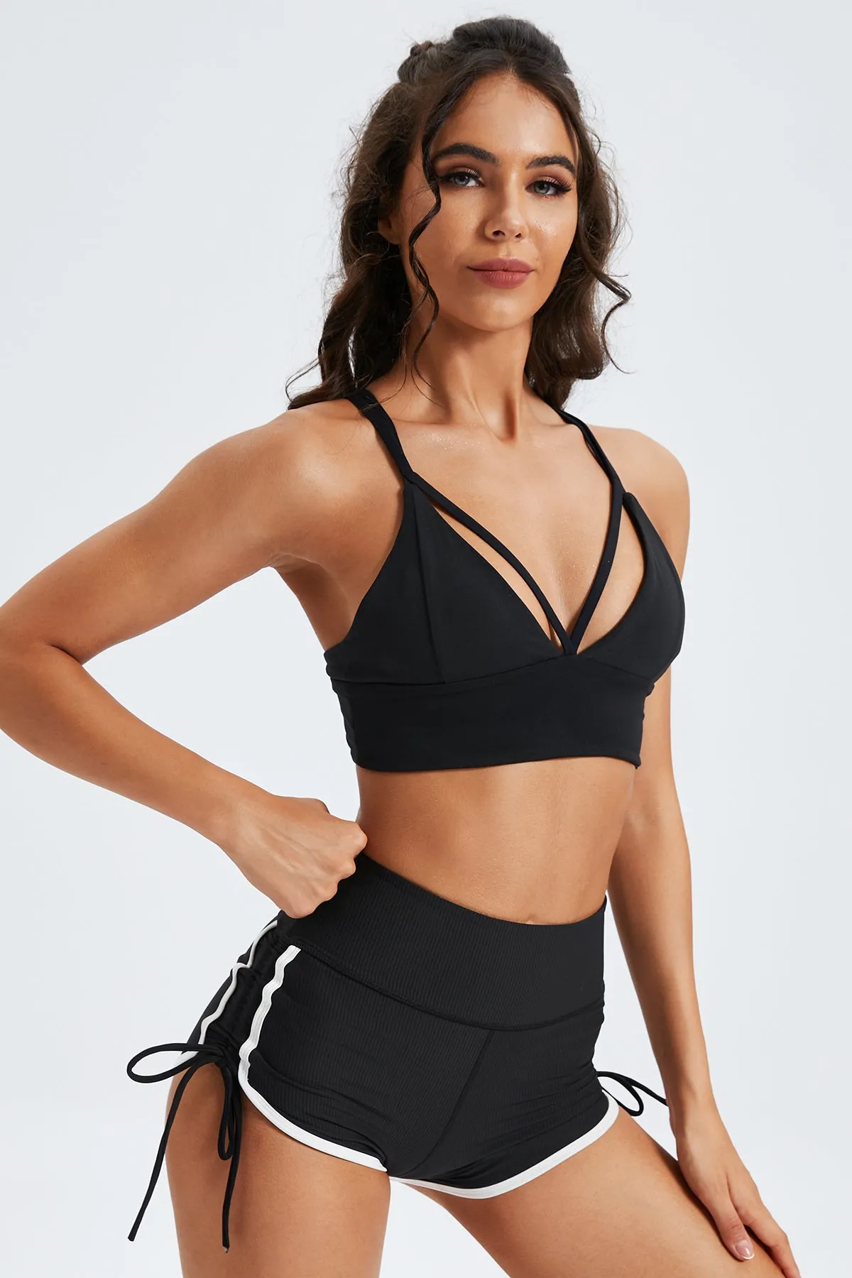 Criss Cross Crop Active Cami Top