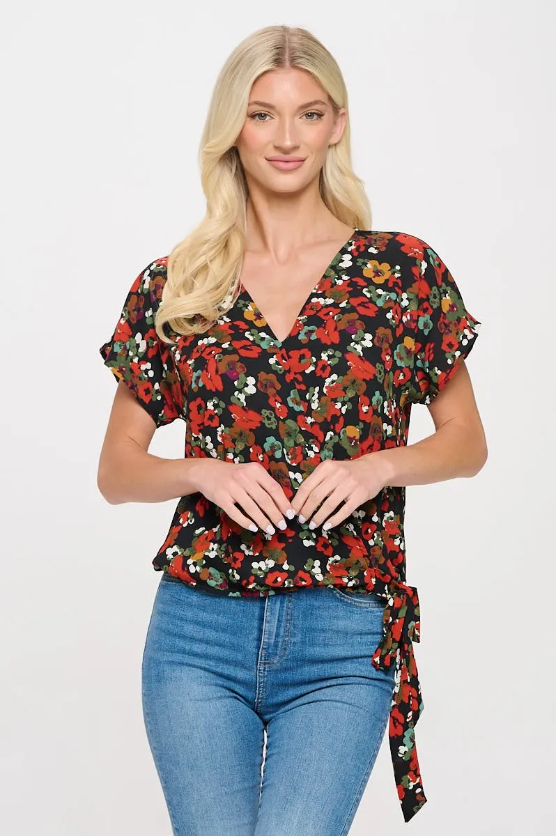 Dallas Side-Tie Dolman Sleeve Top