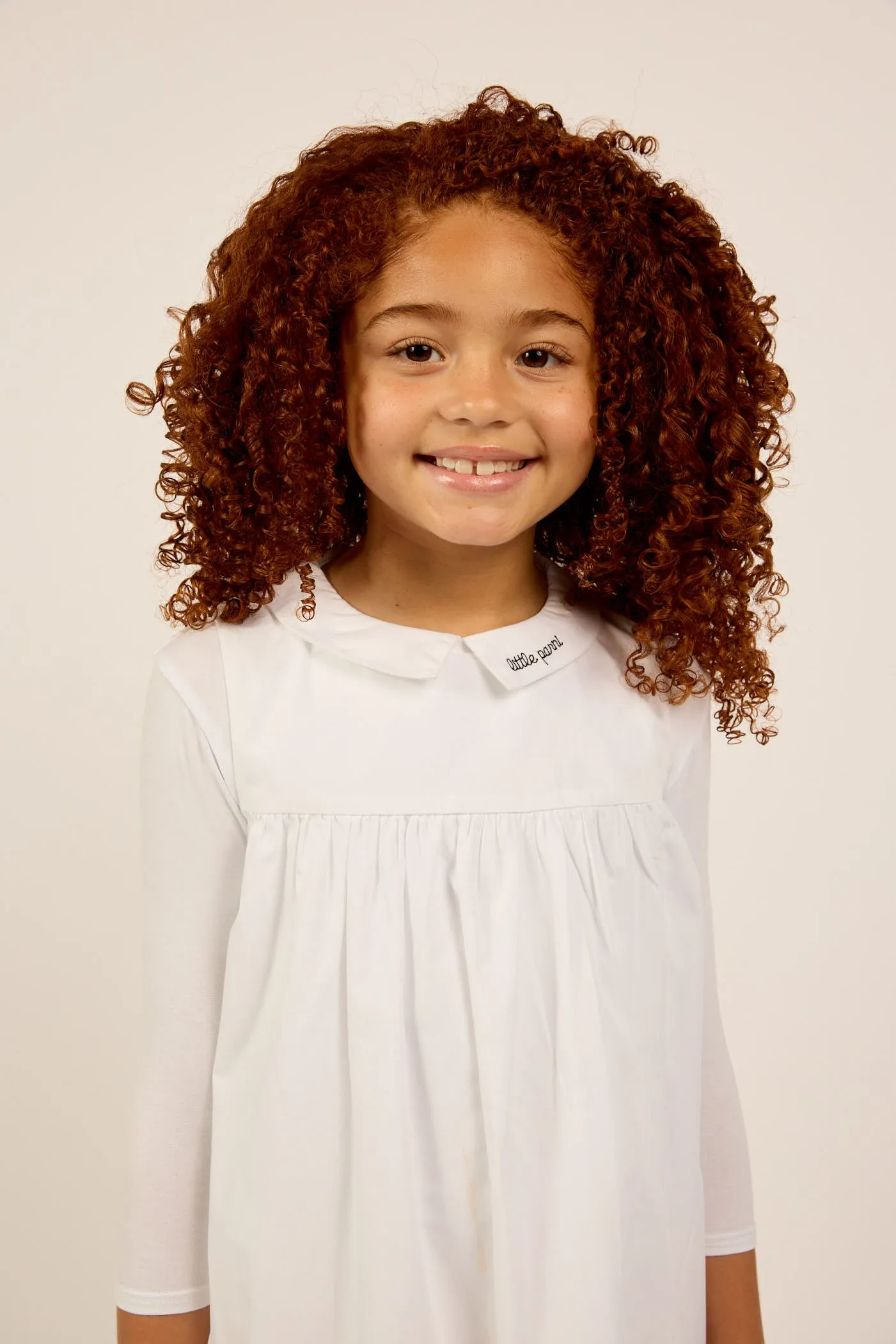 dress jumper with logo collar and tee - white