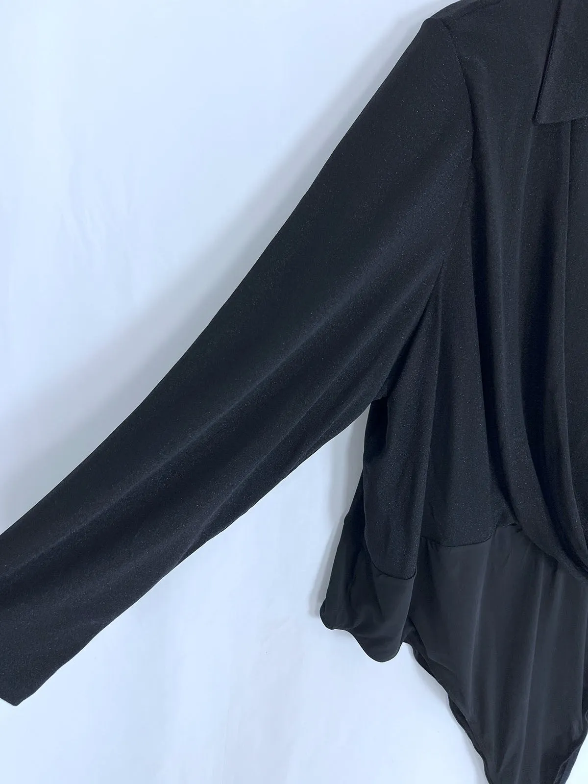 eloquii Size 30/32 Black Glitter Bodysuit