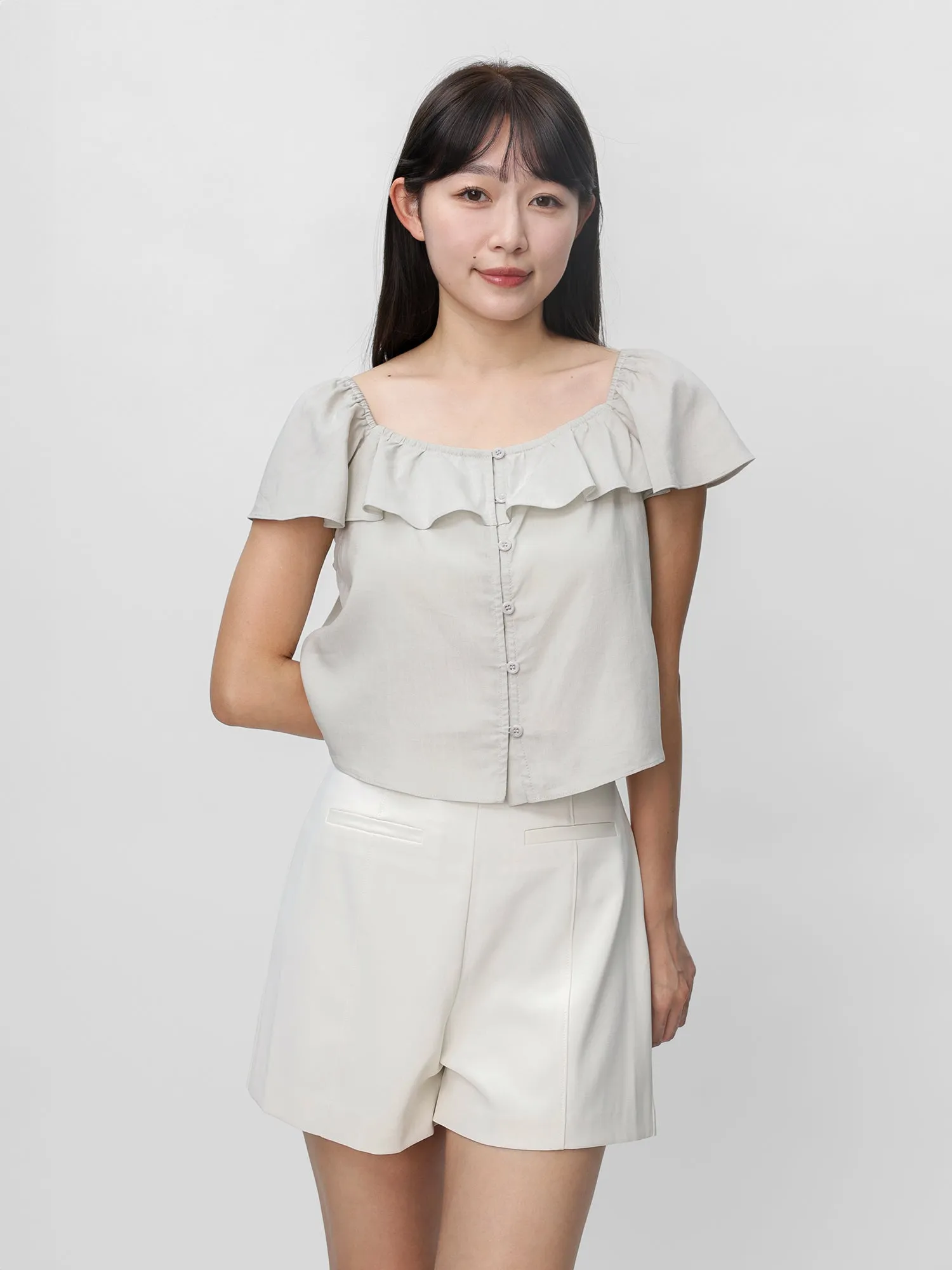 Elowen Frill Neck Top