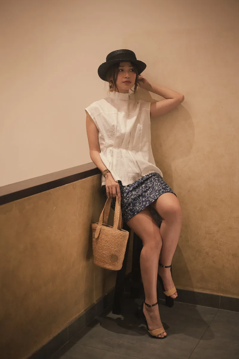 Eva gathered midi skirt