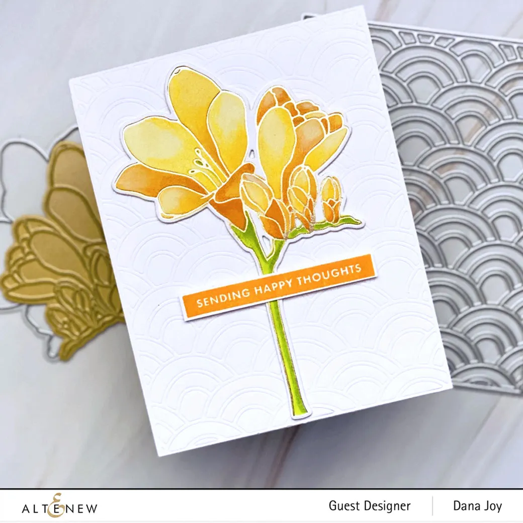 Freesia Simple Coloring Stencil Set (2 in 1) - Altenew