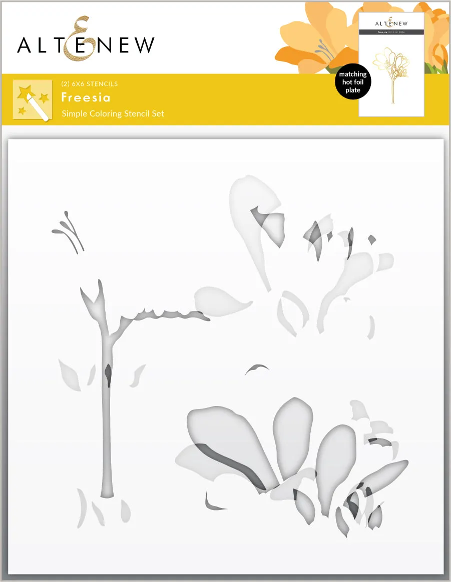 Freesia Simple Coloring Stencil Set (2 in 1) - Altenew