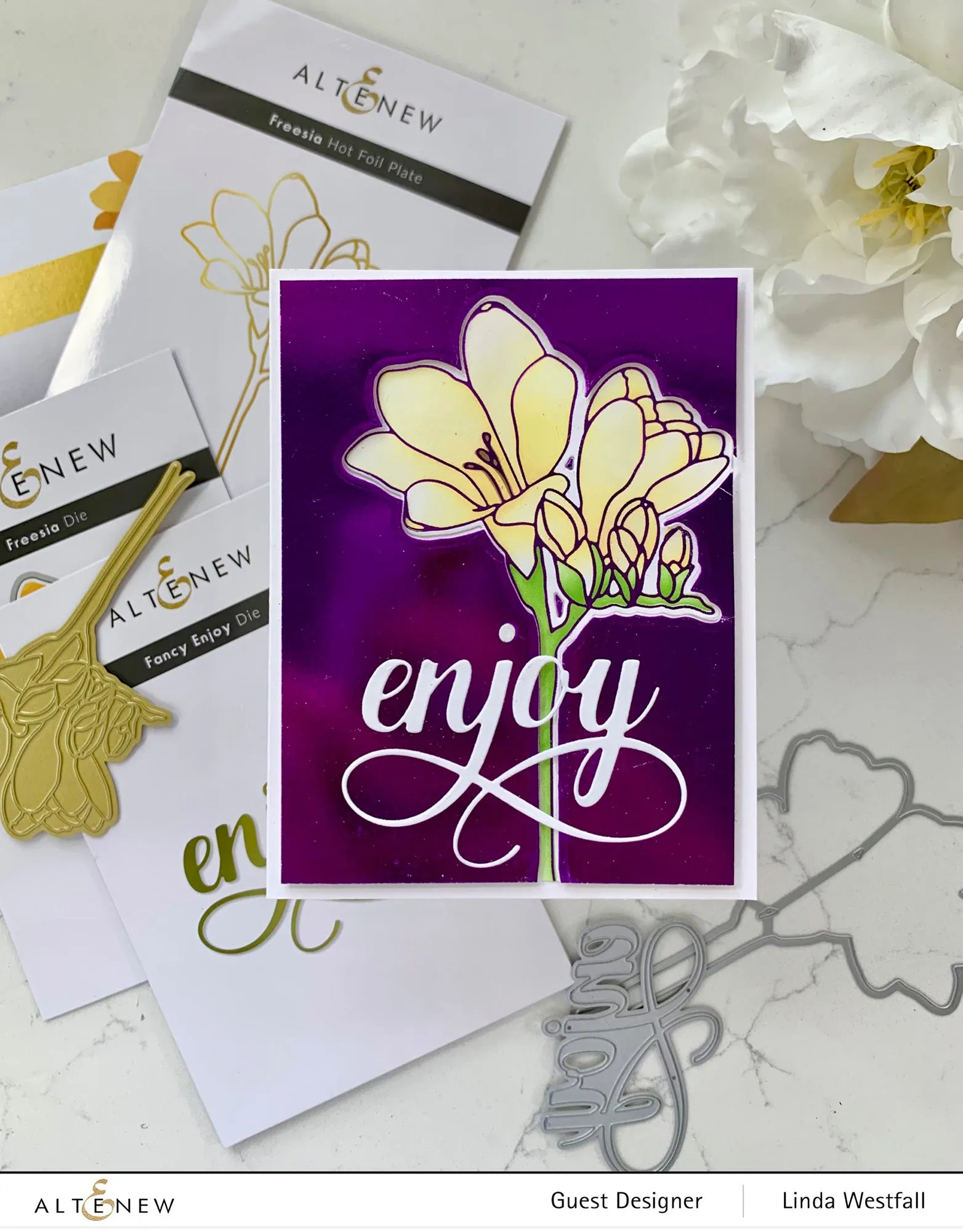 Freesia Simple Coloring Stencil Set (2 in 1) - Altenew