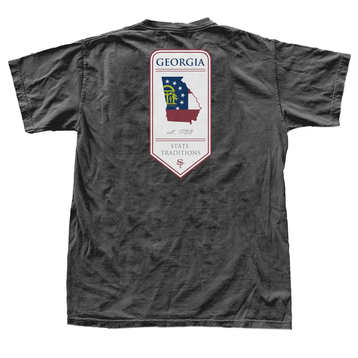 Georgia 1788 Banner T-Shirt Black