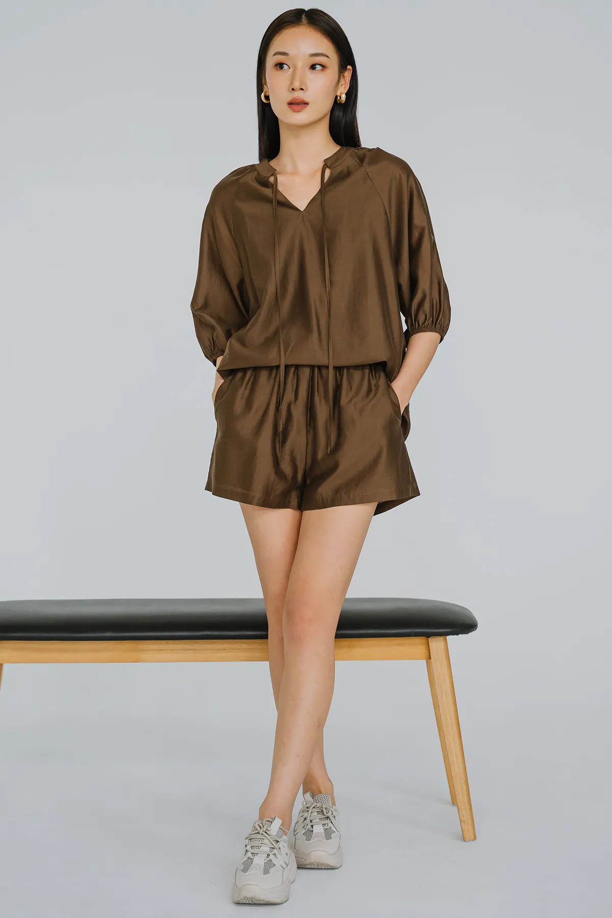 Have It All Tencel Top (Brown)