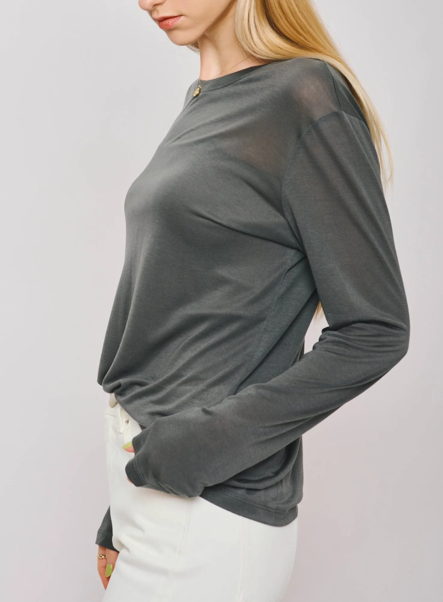 IRIS TENCEL™ easy-care top (Grey)