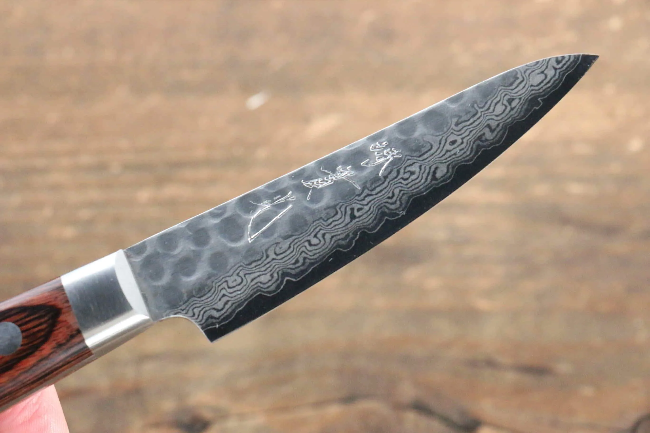 Jikko VG10 17 Layer Paring  80mm Mahogany Handle
