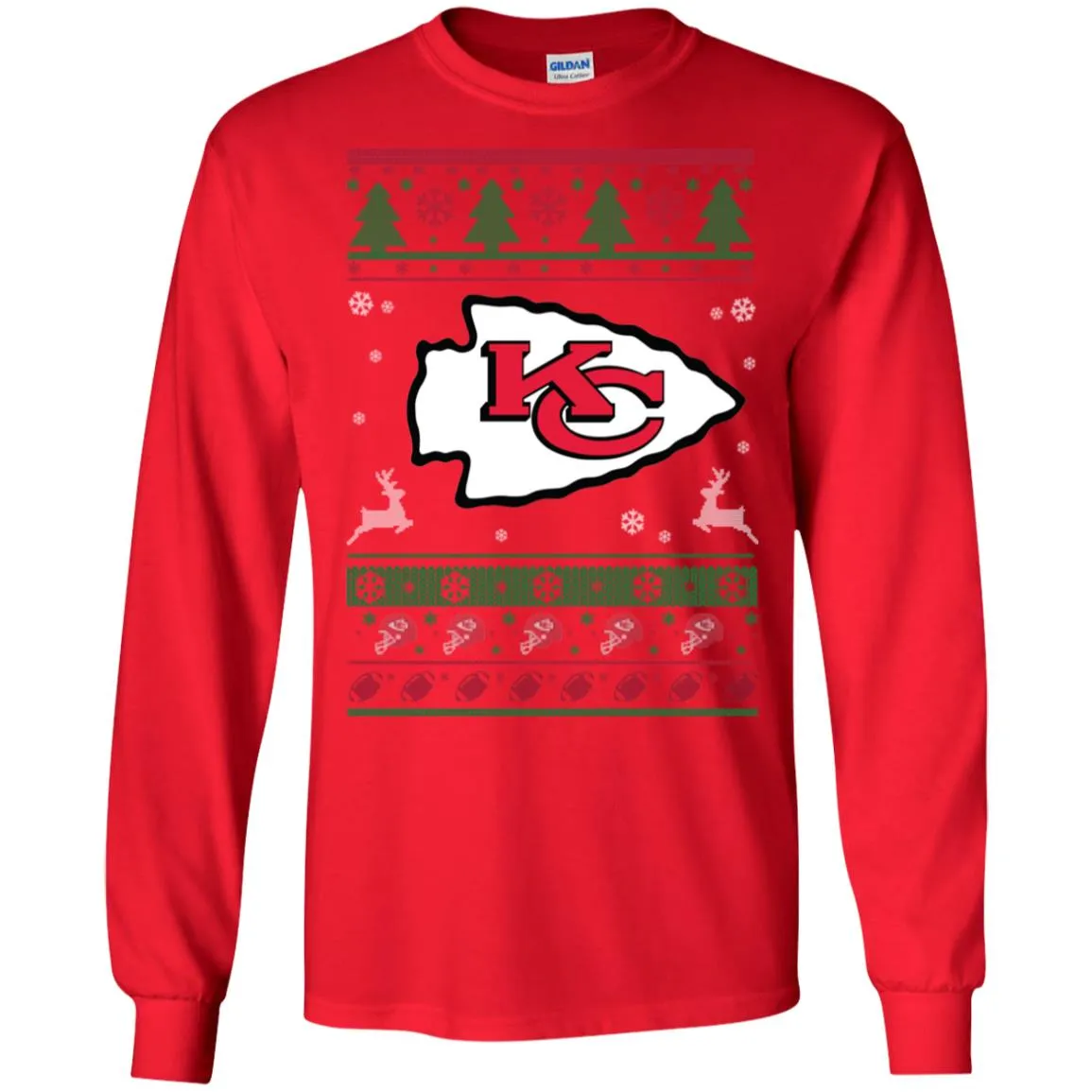 Kansas City Chiefs Logo Football Teams Ugly Christmas Sweater Men Long SLeeve Shirt