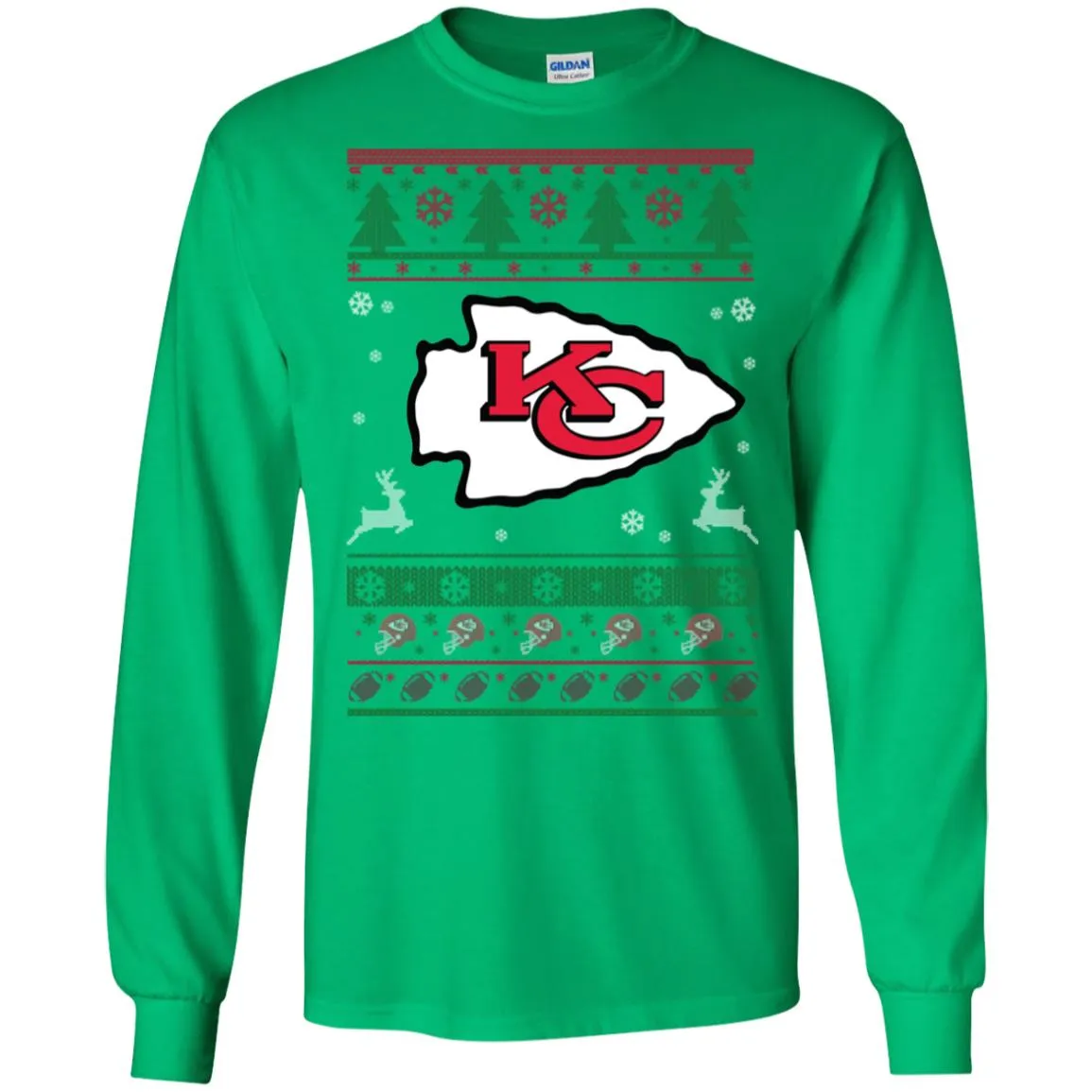 Kansas City Chiefs Logo Football Teams Ugly Christmas Sweater Men Long SLeeve Shirt