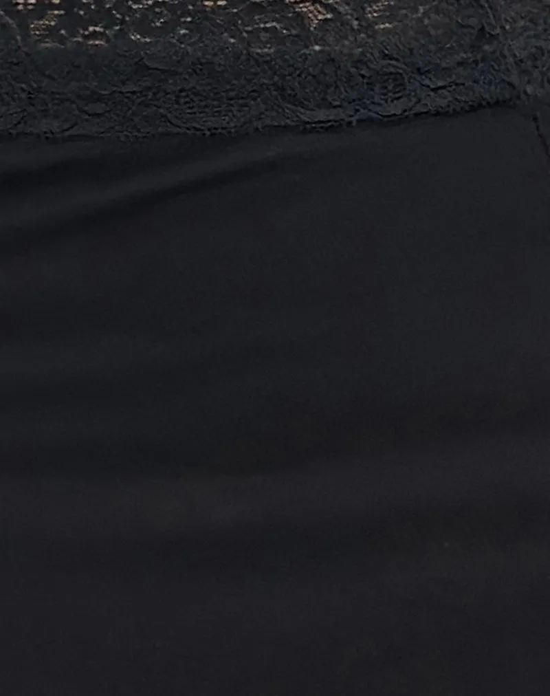Laudine Midi Skirt in Black