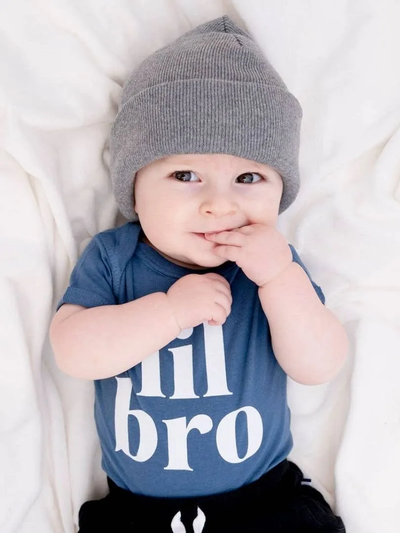 Lil Bro Short Sleeve Bodysuit - Indigo