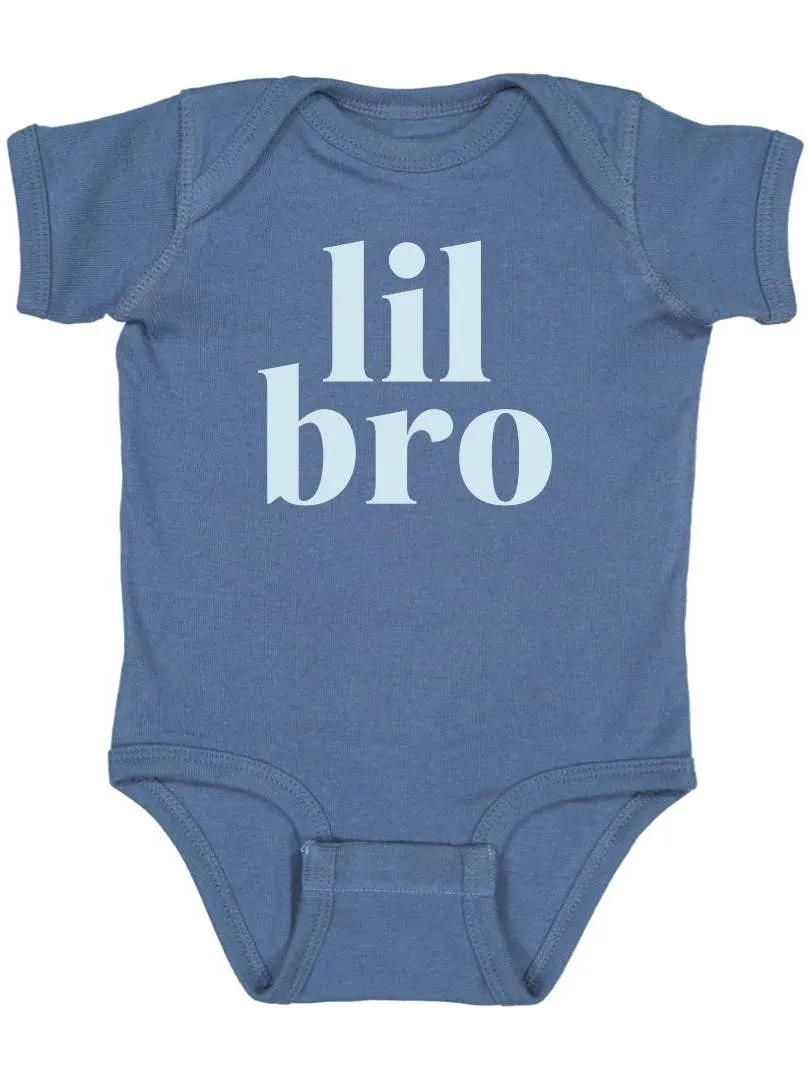 Lil Bro Short Sleeve Bodysuit - Indigo
