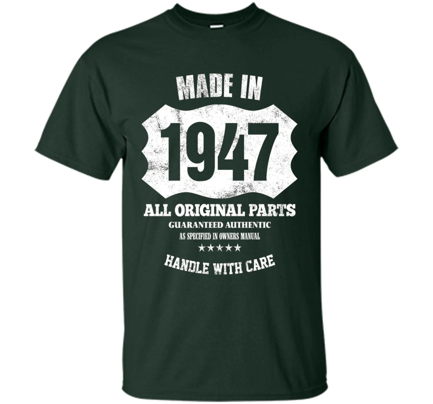 Made 1947 Original Parts 70th Birthday 70 Years Old T-Shirt