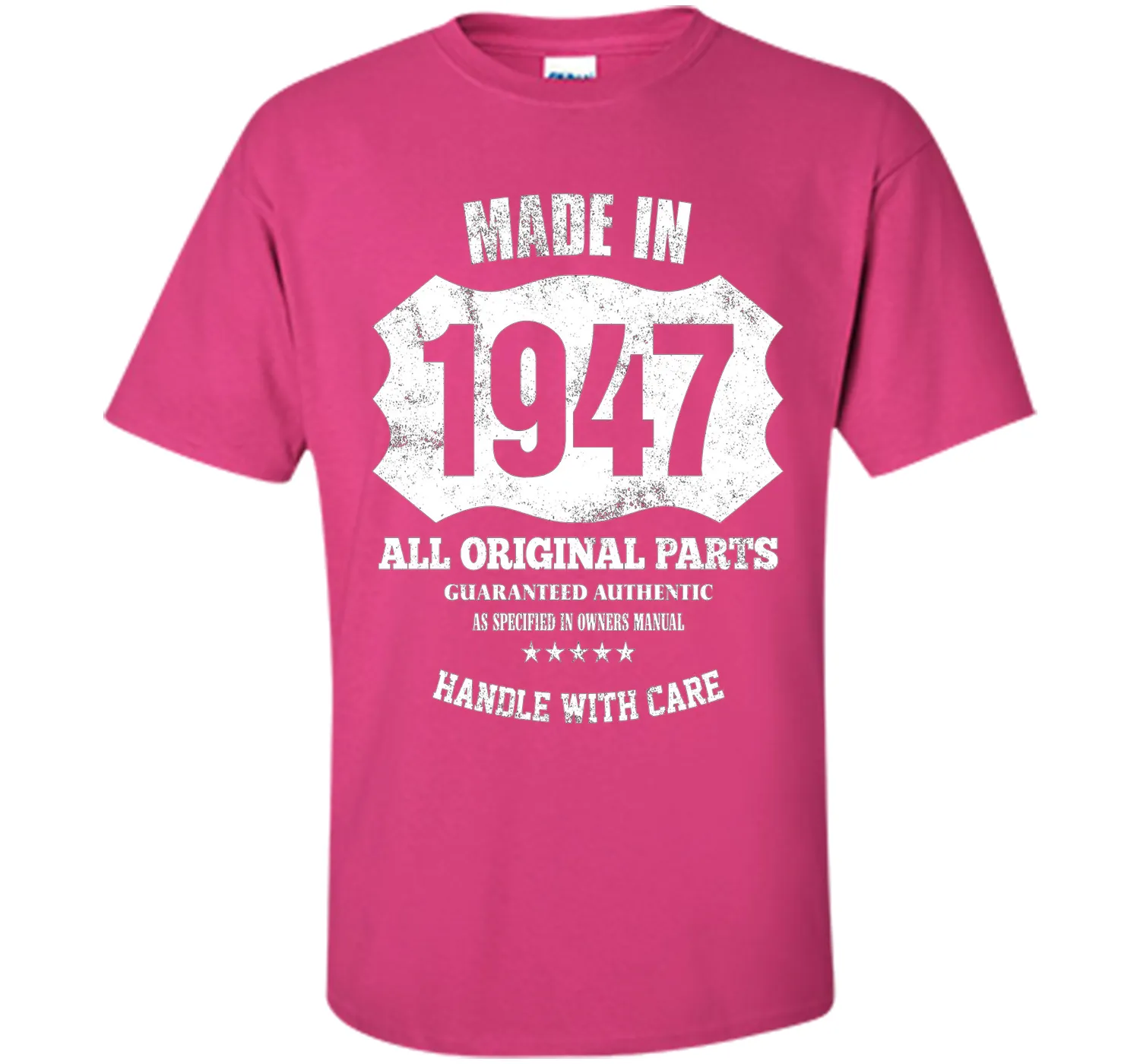 Made 1947 Original Parts 70th Birthday 70 Years Old T-Shirt