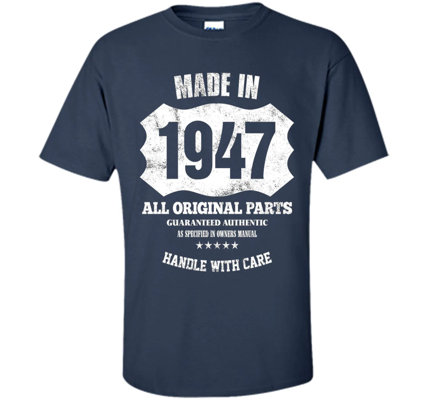 Made 1947 Original Parts 70th Birthday 70 Years Old T-Shirt