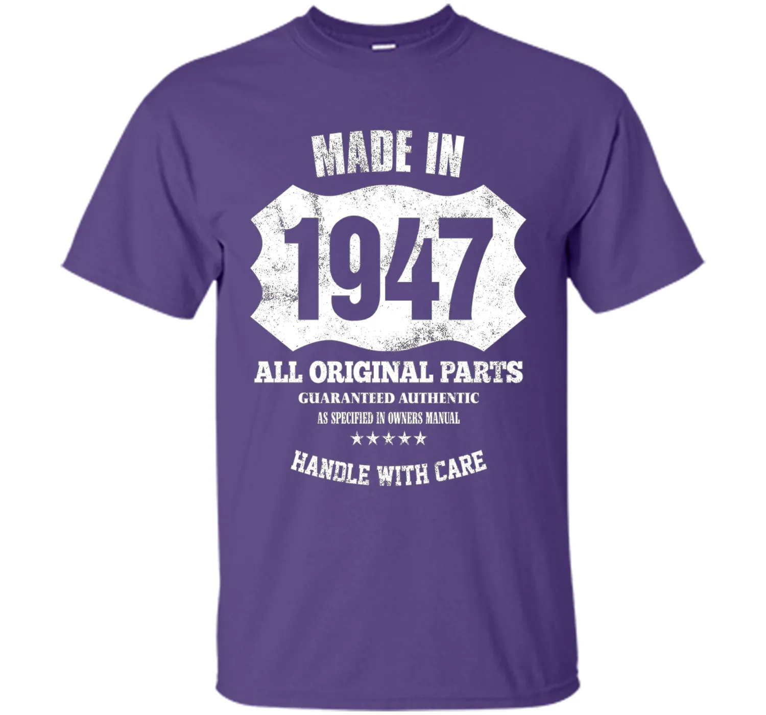 Made 1947 Original Parts 70th Birthday 70 Years Old T-Shirt