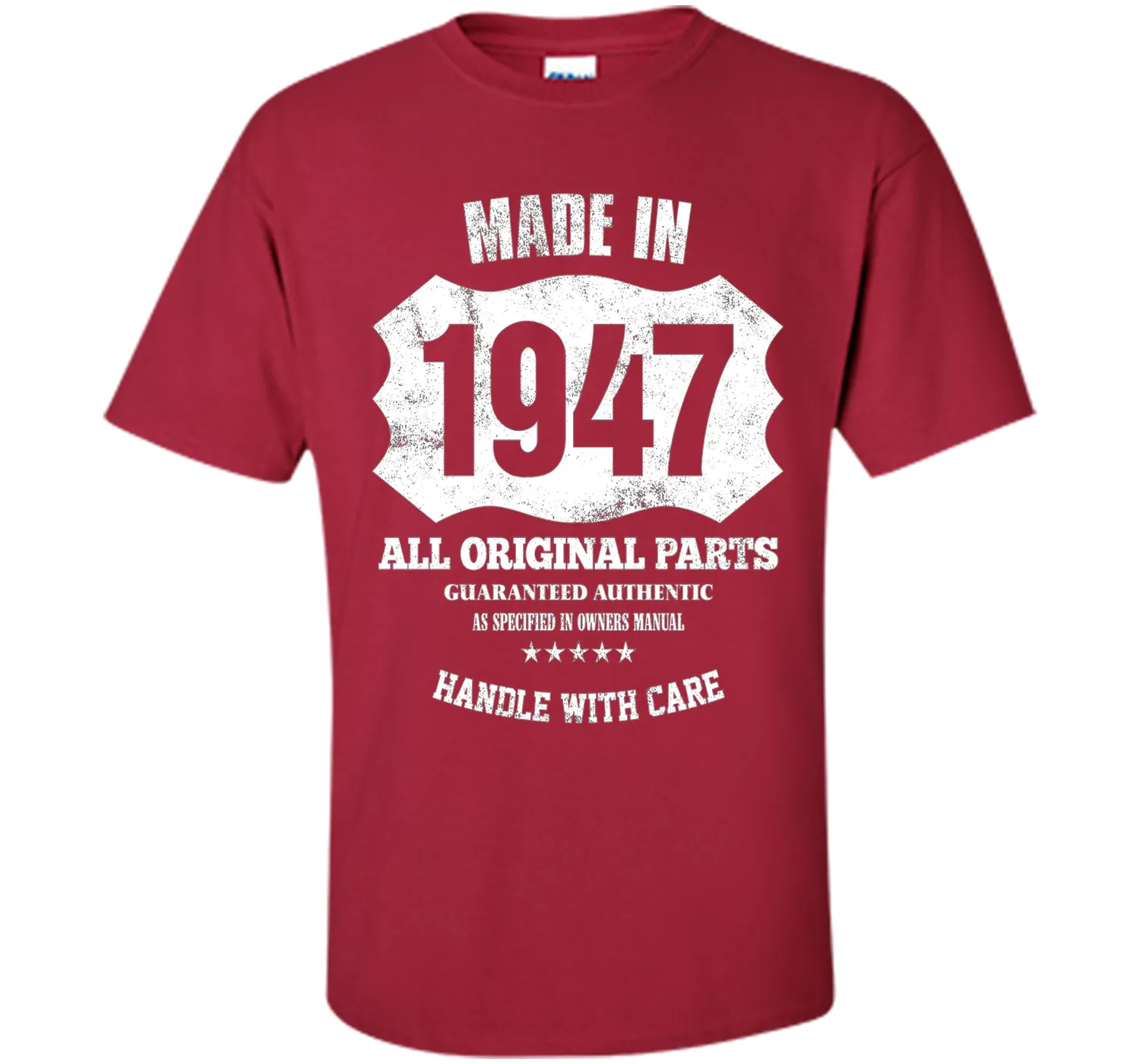 Made 1947 Original Parts 70th Birthday 70 Years Old T-Shirt