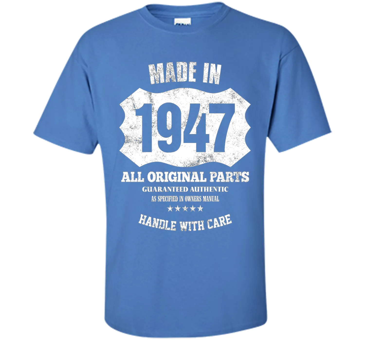 Made 1947 Original Parts 70th Birthday 70 Years Old T-Shirt