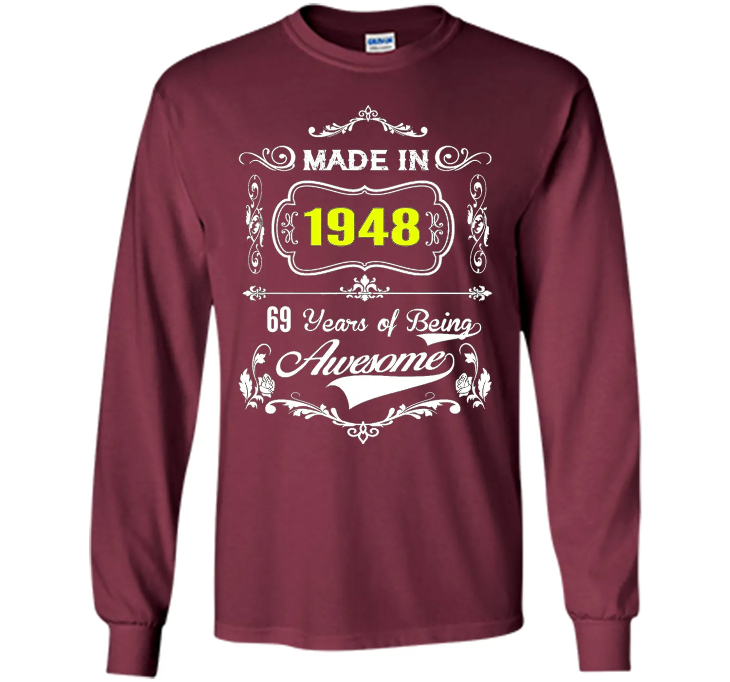 Made in 1948 Tshirt 69th Birthday 69 Years Gift