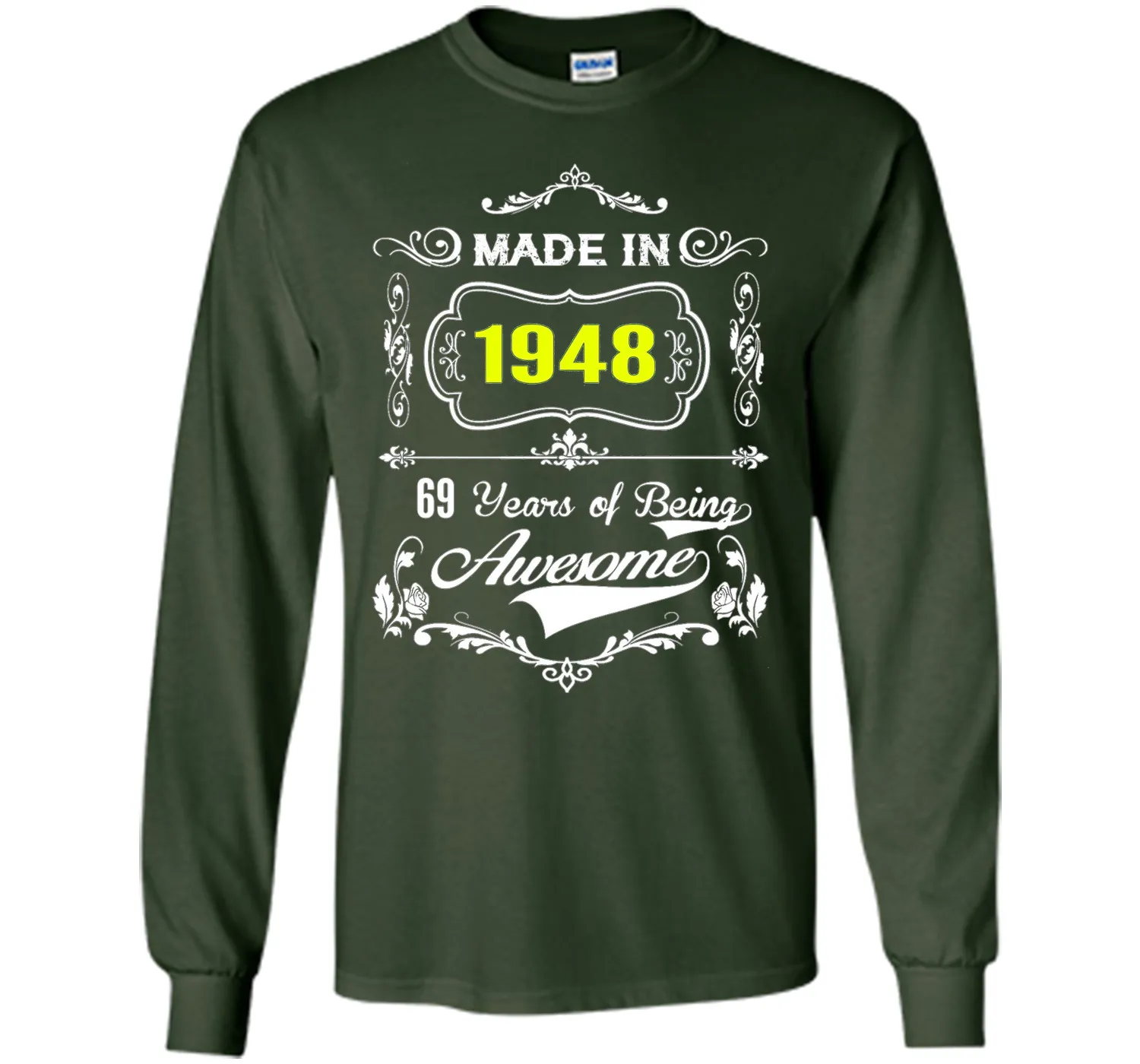 Made in 1948 Tshirt 69th Birthday 69 Years Gift