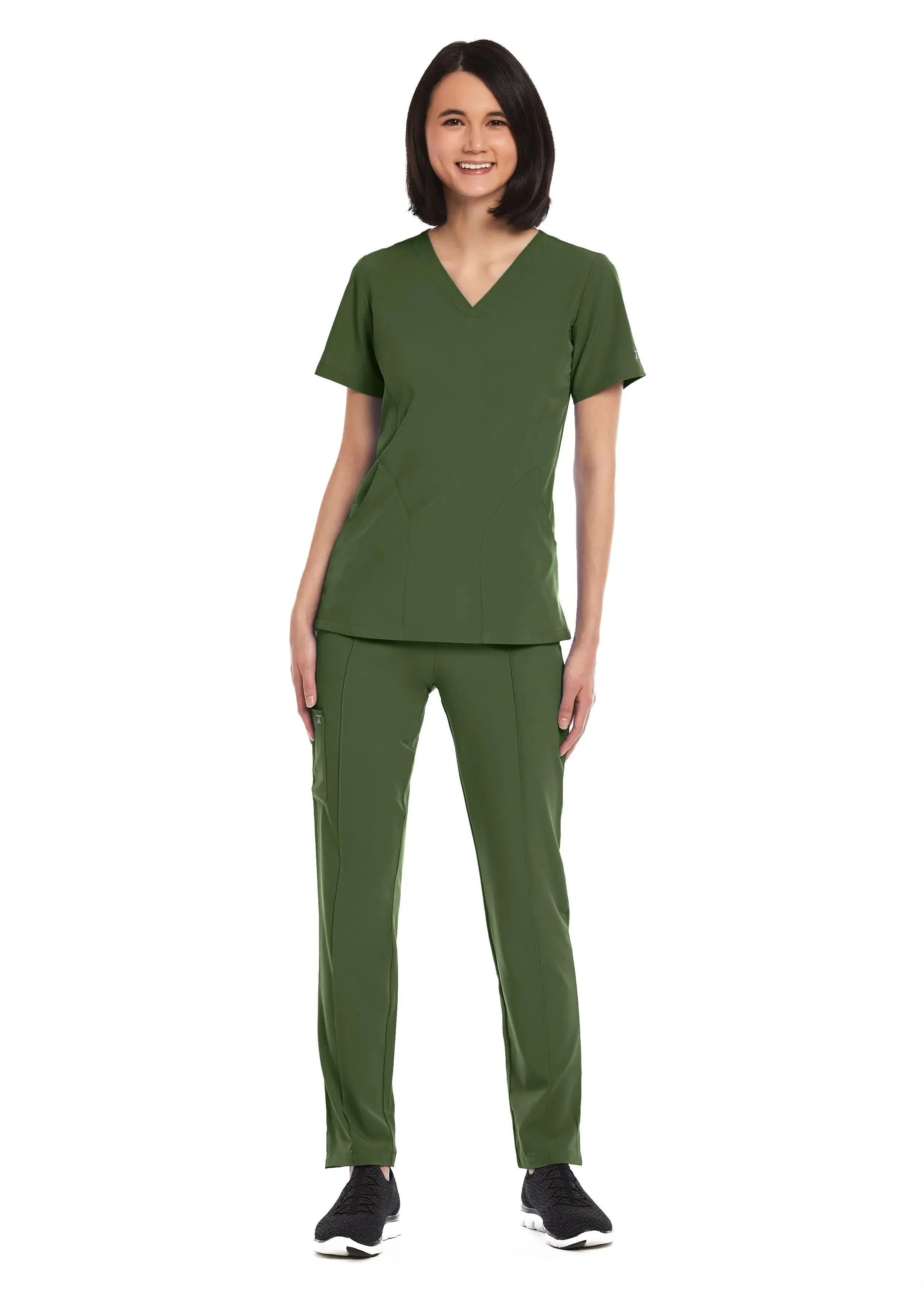 Maevn Women's V-neck Scrub Top
