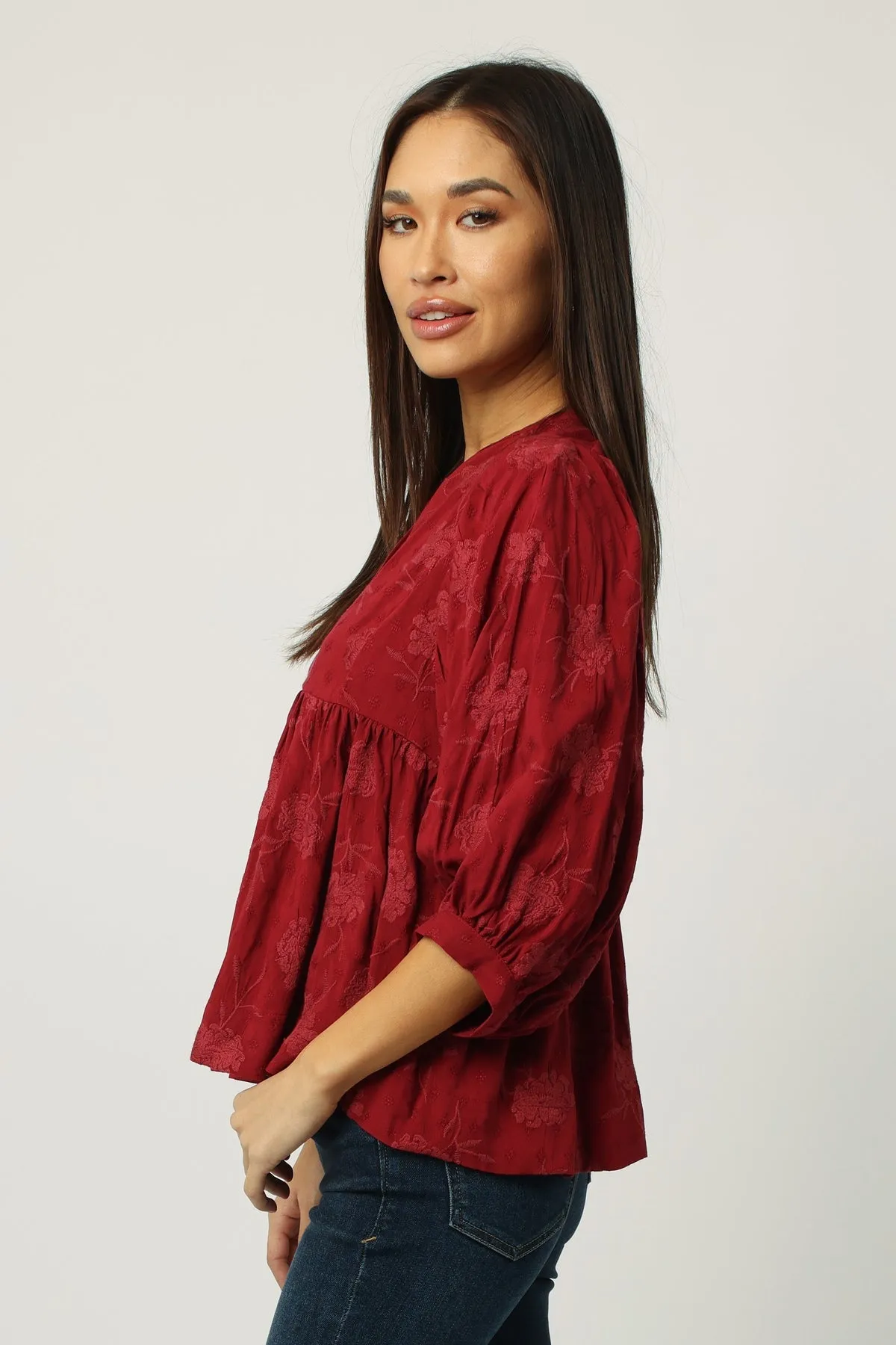 Malia Red Dahlia Top