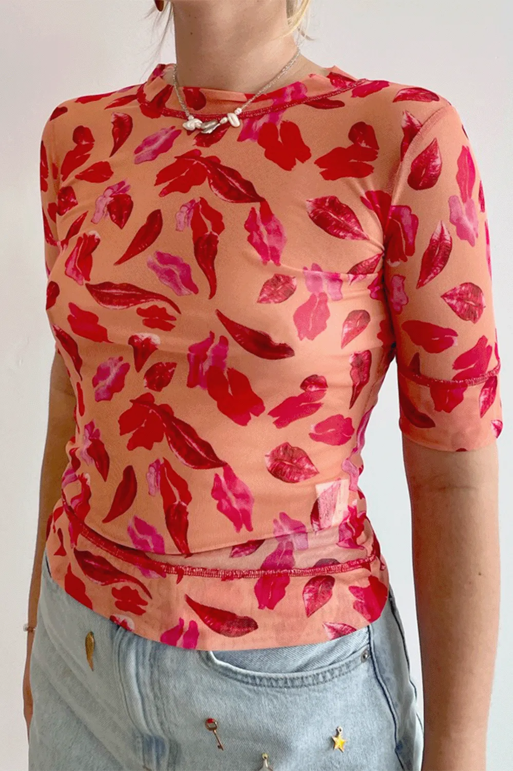 Marco Rambaldi - Printed Shortsleeve T-Shirt: Mouth