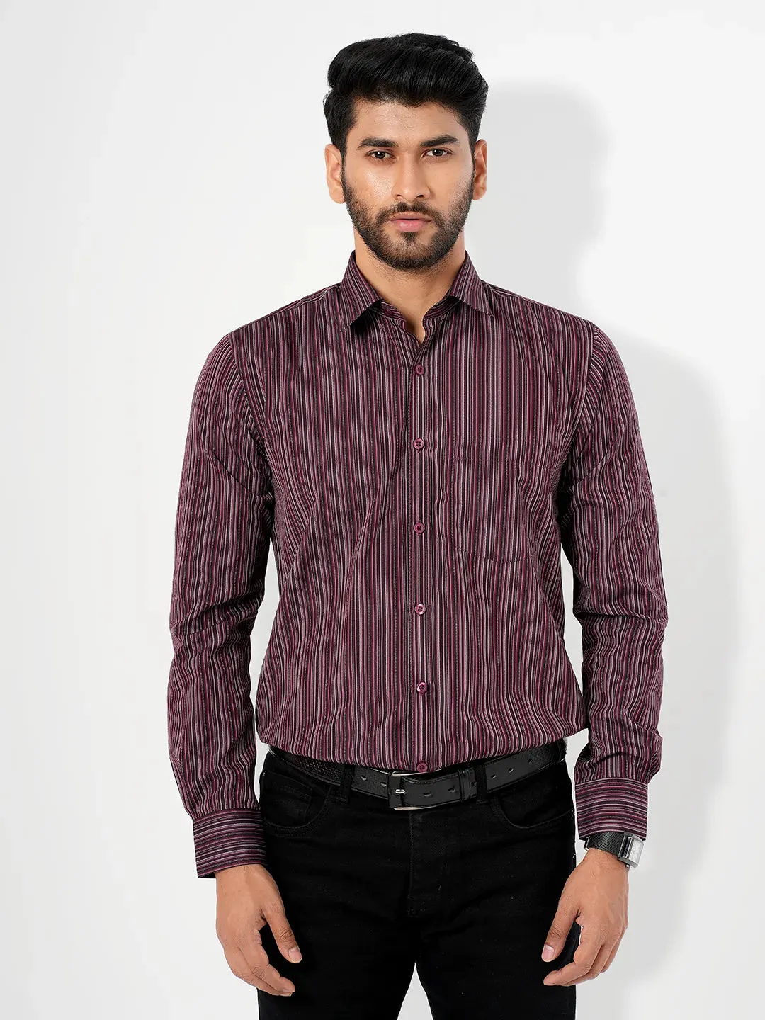 Men's Falcon Striped Formal Shirt
