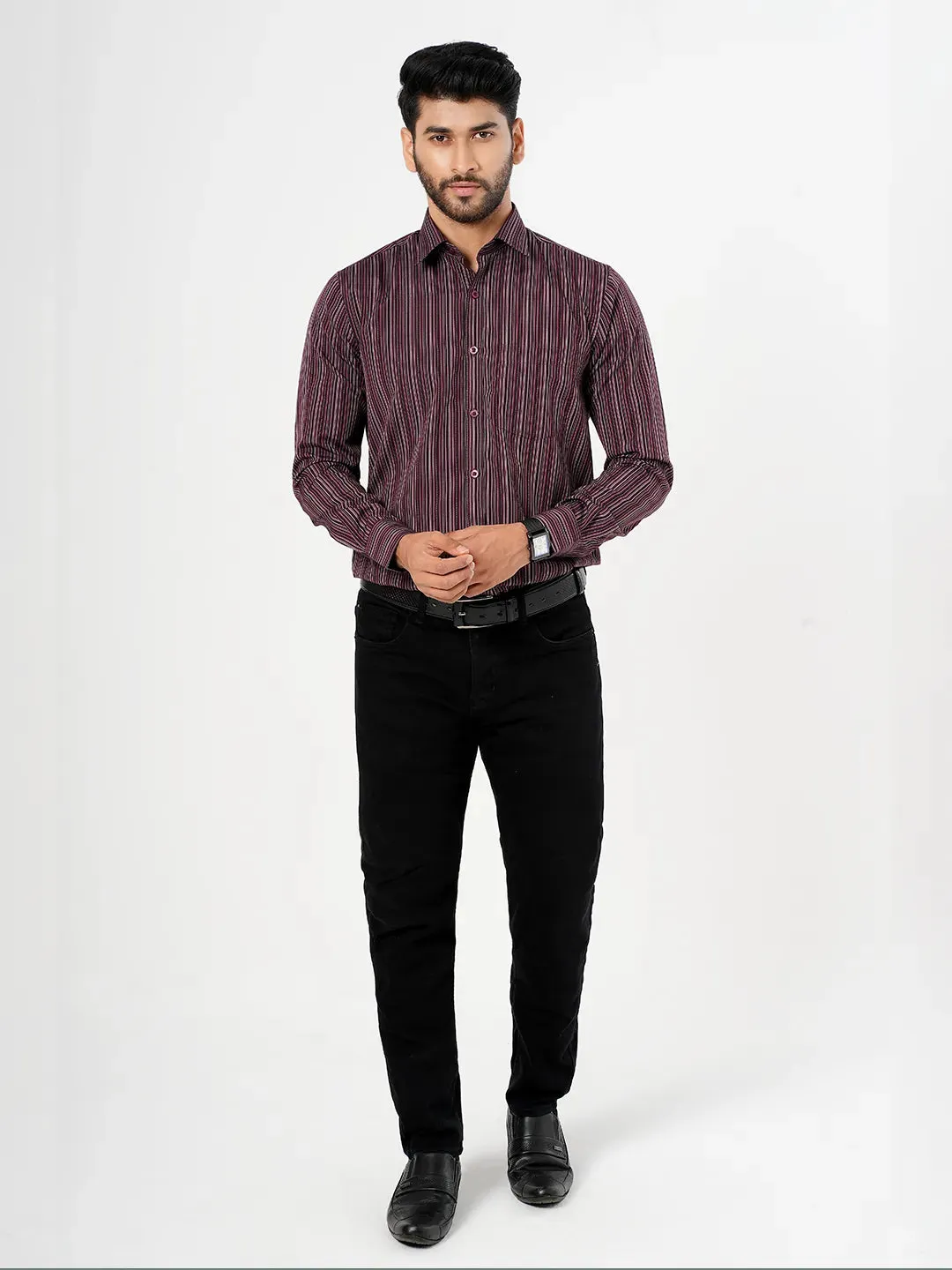 Men's Falcon Striped Formal Shirt