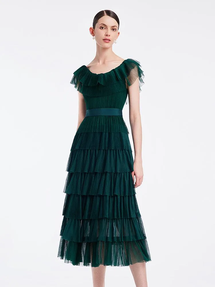 Multi-Layer Pleated Dress