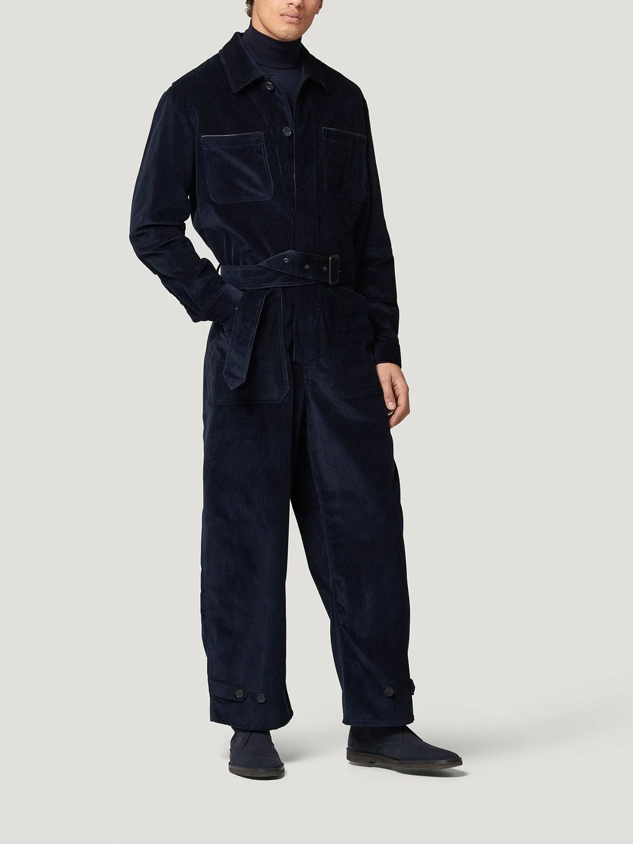 Navy Corduroy Overall