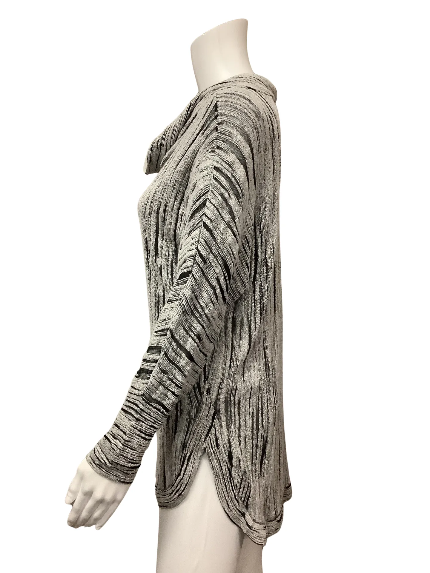 Nic   Zoe Women's Top Grey Cowl Neck Tunic Size: S