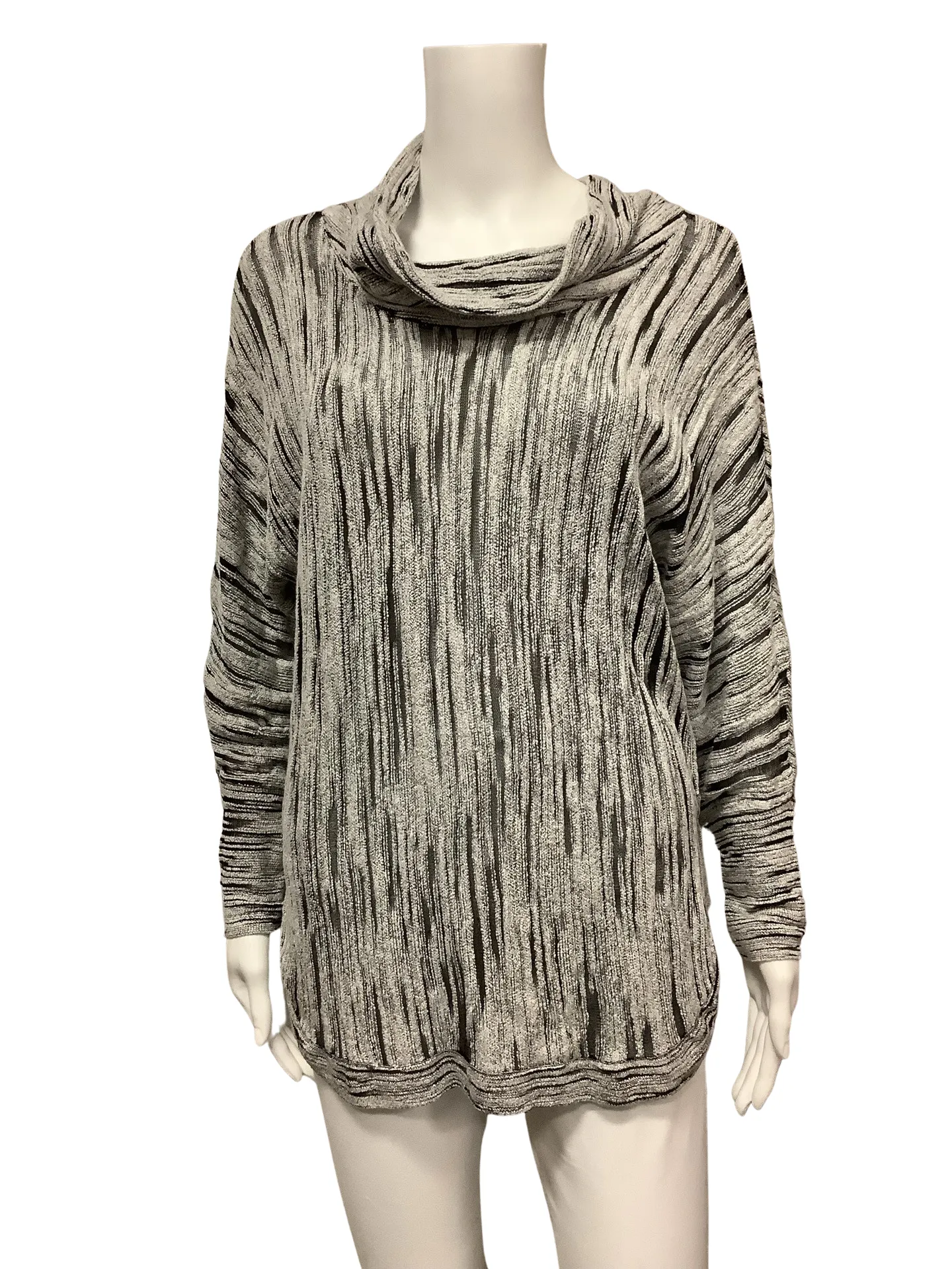 Nic   Zoe Women's Top Grey Cowl Neck Tunic Size: S