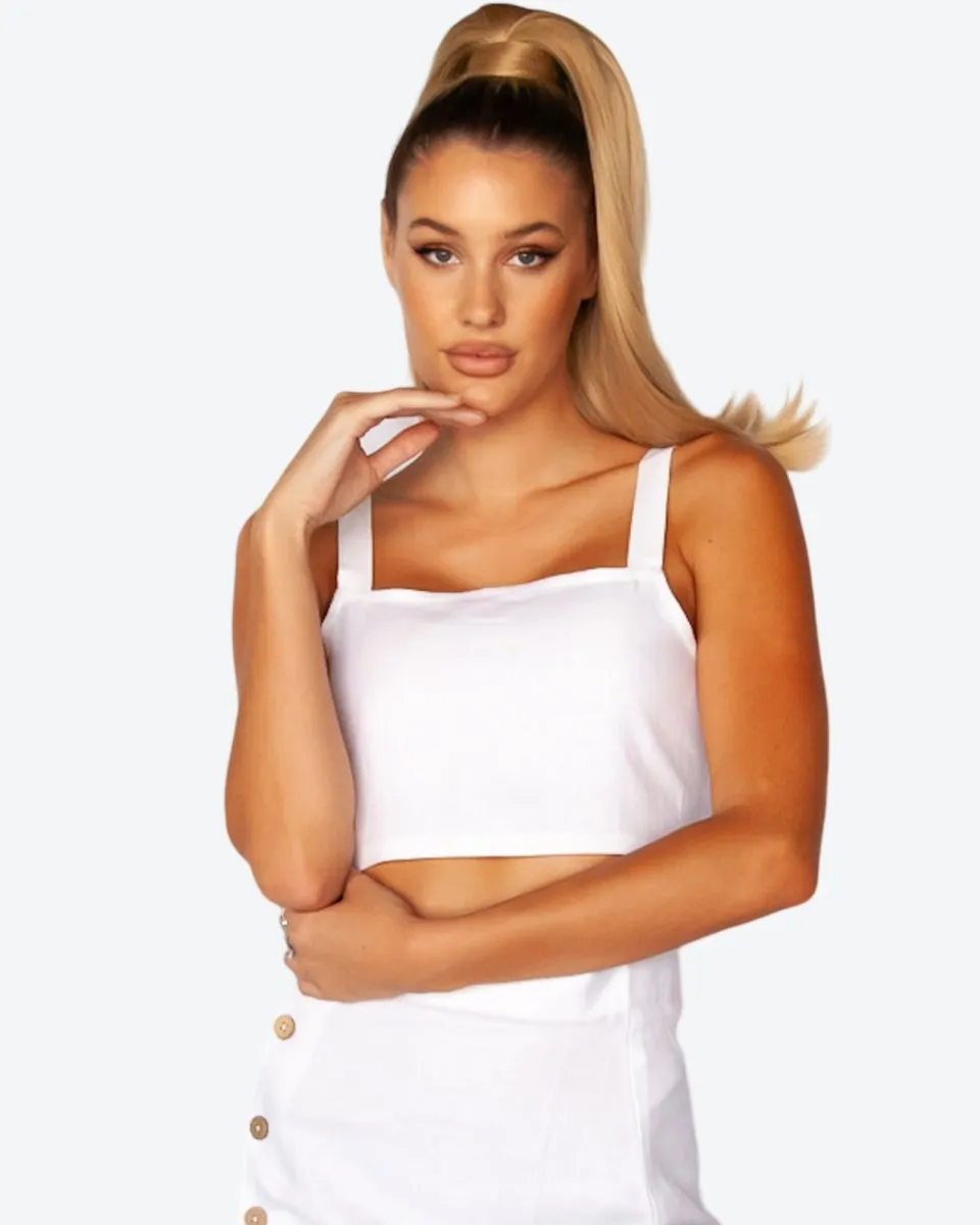 Ostuni - Italian Linen Crop Top - Mr. Linen Co